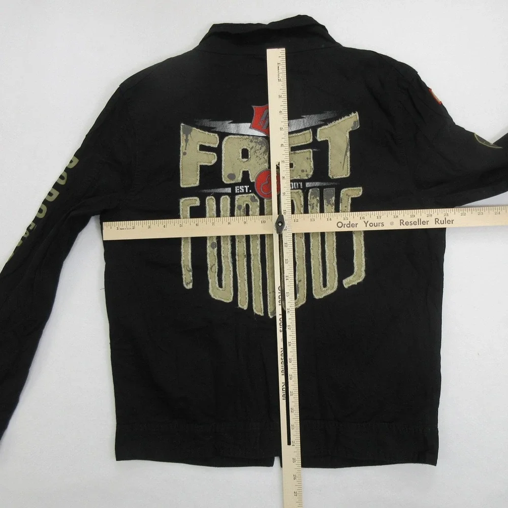 Universal Studios Fast & Furious Supercharged Jacket S Men Black Cotton Graphic